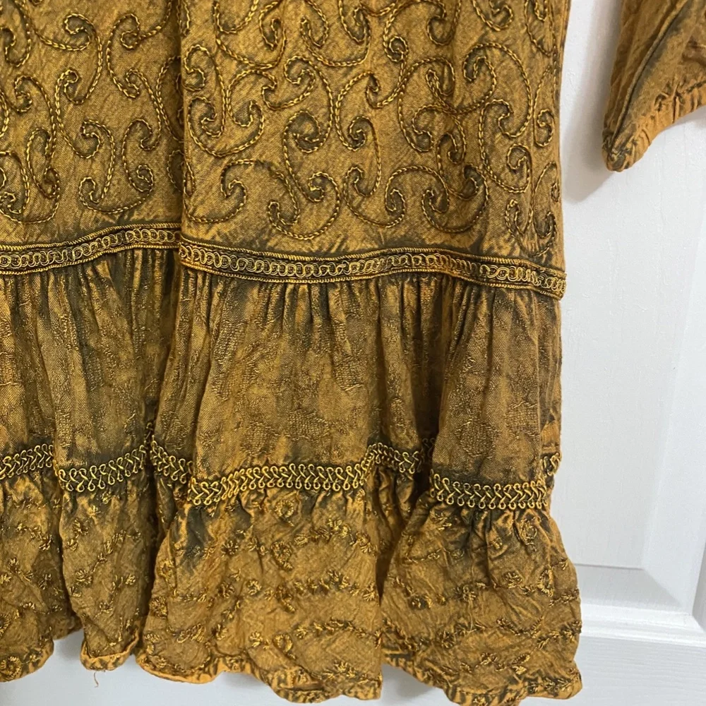 Argan Traders Gold embroidered top - Picture 2 of 6